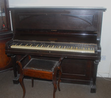 UPRIGHT LISTER PIANO WITH STOOL