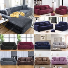 Velvet elastic stretch sofa - elastic,