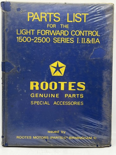 Rootes parts list - rootes,