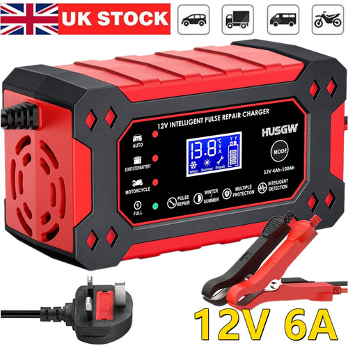 Car battery charger 12v amp - car, 6-amp