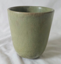 Gorgous Danish studio pottery Nymolle celadon glaze vase, by Jacob Bang