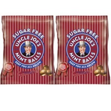 Uncle Joes Sugar Free Mint Balls 2 x 60g Bag - Sugar free with Sweeteners