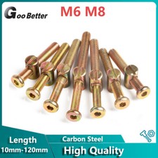 M6 M8 Furniture Joint Connector Bolts / Cross Barrel Dowel Nuts Unit Bed Cot