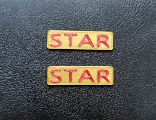 Printed gold star name - 3d,