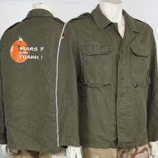 Genuine Surplus German Moleskin Shirt Printed "Mars Say Yeah" Army Jacket 3343