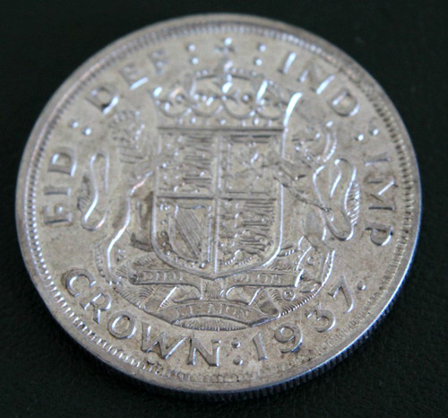 George silver crown coin - george,