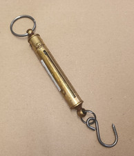 Ex MOD /I Vintage Salter Brass 30lb Spring Balance Weighing Scales