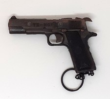 Vintage Gun Pistol Novelty Keyring Metal 9 cm Long
