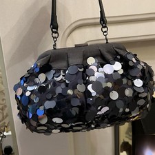 Boden Sparkly Disc Sequins Evening Clutch Bag With Detachable Strap