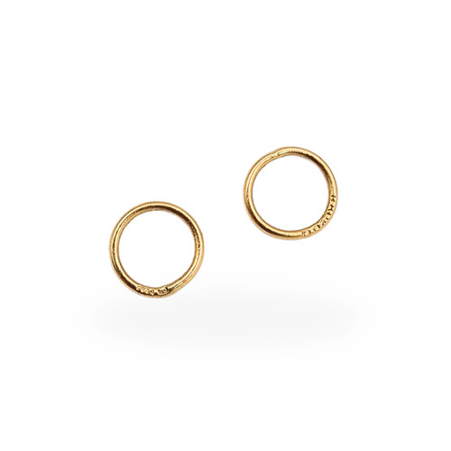 6mm vintage pair - pair, gold