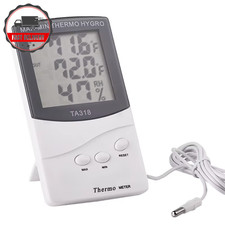 LCD Max-Min Thermometer Hygrometer Digital Indoor Thermo Hygro Humidity Out Temp
