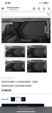 land rover discovery 5 sunshade, side windows, second row, slightly used