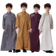 Boys Kids Abaya Muslim Kaftan