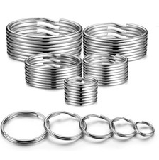 Small - Large  Silver Metal Split Rings Keyring Jump Hoop Loop Key Keys Ring