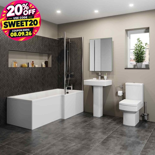 Bathroom suite shaped - bathroom,