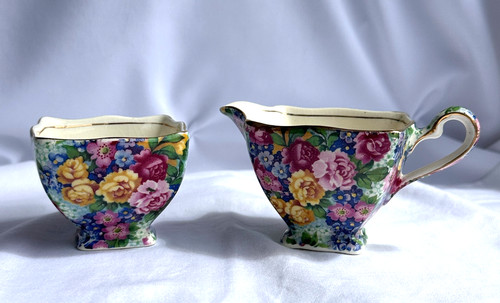 Vintage julia chintz creamer - vintage, &