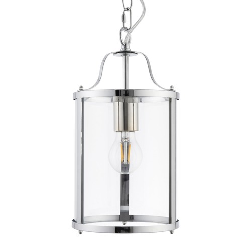 Modern chrome lantern - chrome, ceiling