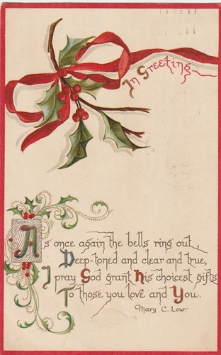 Postcard holiday greeting - postcard-,