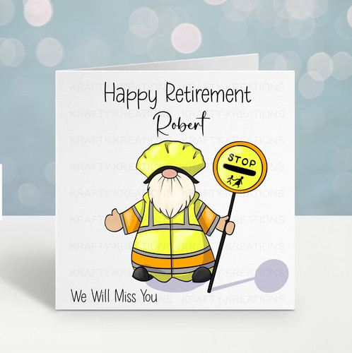 Lollipop man retirement card - retirement,