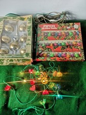 Vintage Christmas Lights Pifco, Tree Decorations Etc