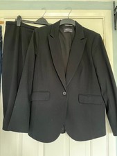 M&S Collection tailored ladies skirt suit in black