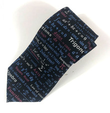 Math Formulas Tie 100% Silk