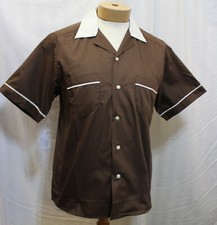 Mens 1950s casual short sleeve shirt 50s RnR R&R Rockin Mans 50s Bowling shirt 
