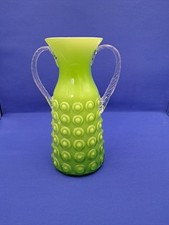  Lime Glass Vase 1960s Vintage