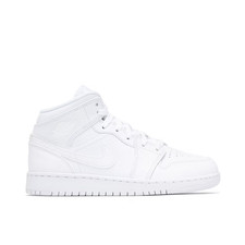 Jordan 1 Mid Triple White