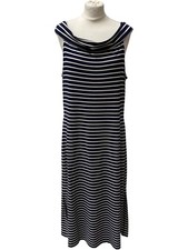 Boden Striped Maxi Dress Navy