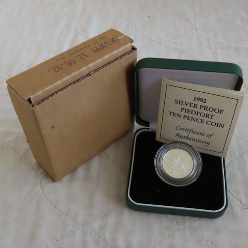 1992 silver proof piedfort - uk,