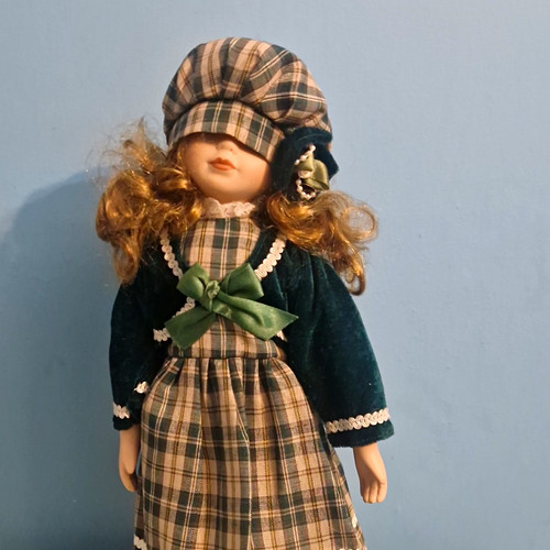 Porcelain girl doll blonde - doll,