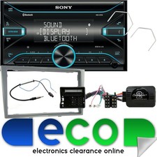 Vauxhall Corsa D Sony Bluetooth AUX MP3 USB Car Stereo Silver Panel Steering Kit