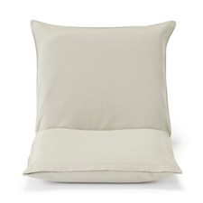 MUJI 無印良品 Floor Chair Small Floor Chair 100% Washed Cotton Cover Beige 12911081