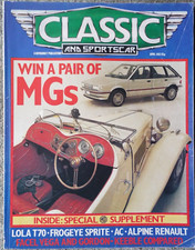 Classic & Sportscar April 1983 Firenza Droopsnoot Lola T70 AC Ace Healey Sprite