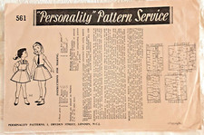 Vintage Sewing Pattern Personality 562 Child's Gym-Slip & Skirt 6-8 yrs Complete