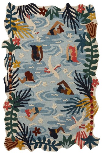 Hand tufted 100 wool area - hand-tufted,