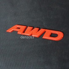 1x Red Big Matte AWD Metal