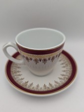 Alfred Meakin Myott Bone China Red/Gold Cup and Saucer 