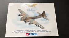 CORGI AA31103 - B17 FLYING FORTRESS, LIMITED EDITION CERTIFICATE, NO AIRCRAFT