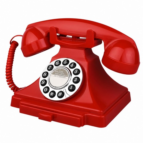 Old fashioned desk phone - desk, with
