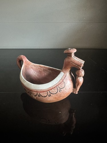 Weird pottery viking long boat - pottery,