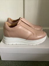 BNIB Ladies Russell & Bromley Blush Speed Up Leather Trainers, UK 3