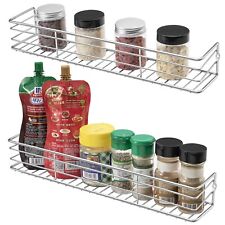 QIWODE Spice Rack Organiser [2 Pack], Wall Mounted Spice Storage Shelves for...