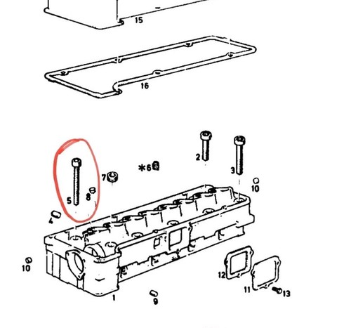 Opel cih head - head, bolts