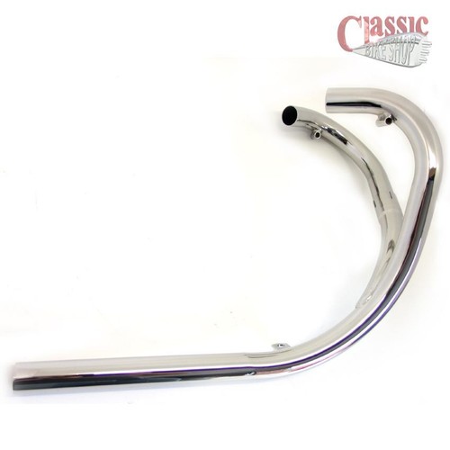 Chrome siamese exhaust pipes - siamese,