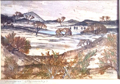Aboriginal small watercolour - aboriginal,
