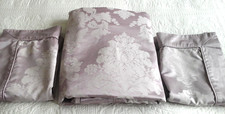 DORMA Mauve Piped Satin Brocade King Duvet Cover & 2 Oxford Pillowcases