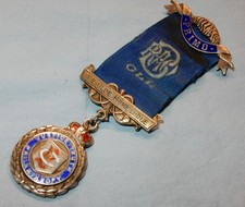 ANTIQUE 1929 SILVER RAOB BUFFALOES JEWEL YE OLDE HOME LODGE 1381 MASONIC MEDAL