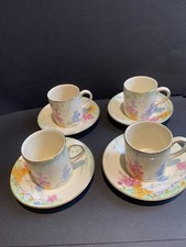 Lovely Art Deco Burslem Crownford Coffee Cups Set of 4. Excellent Condition